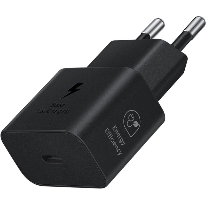 Оригинално Зарядно 220V  Samsung USB-C 25W Travel Charger - Черно, EP-T2510NBE,