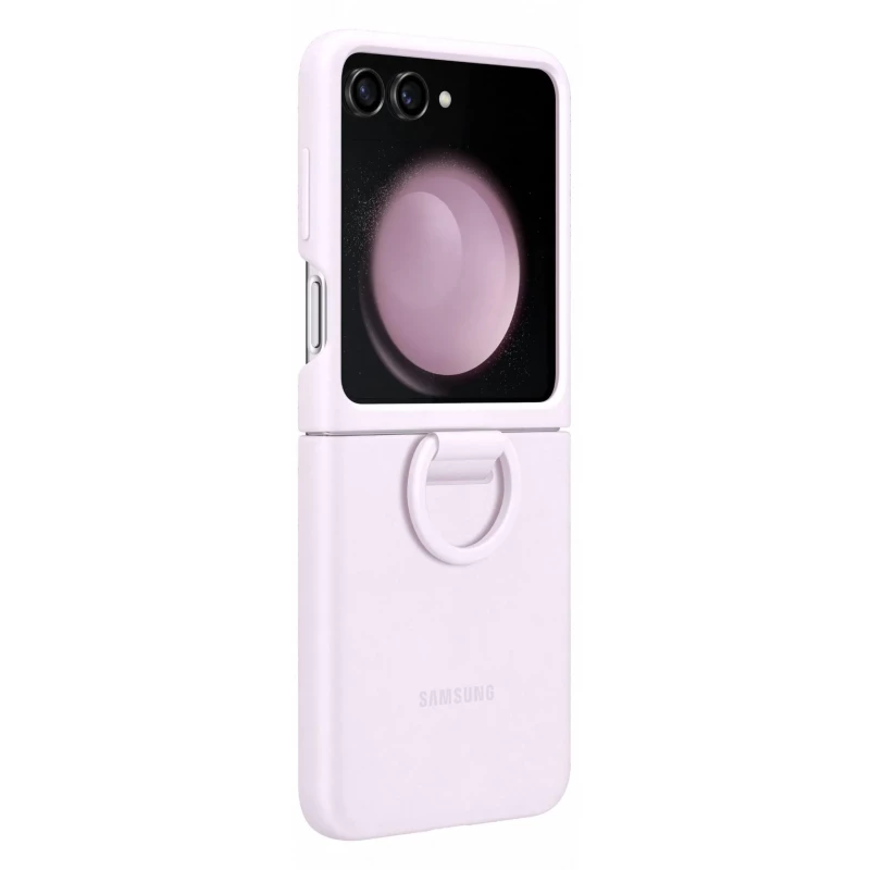 Оригинален гръб Samsung Silicone Cover with Ring за Galaxy Z Flip 5 - Лилав, EF-PF731TVE