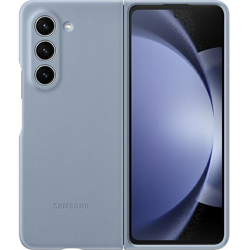 Оригинален гръб  Samsung Leather Cover за Galaxy Z Fold 5 - Icy Blue, EF-VF946PLE