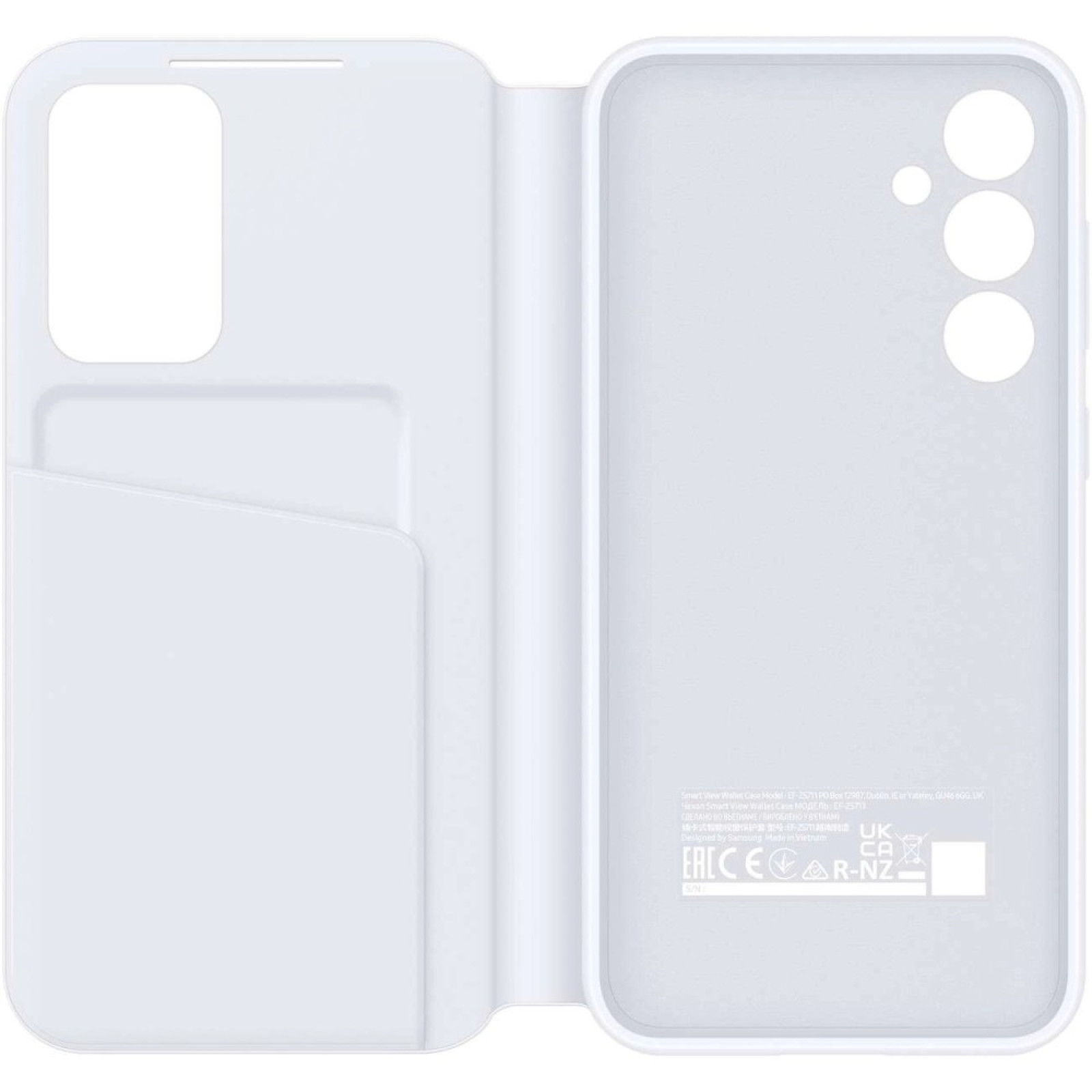 Оригинален гръб Samsung за Galaxy S23 FE , Smart View Cover, Бял, EF-ZS711CWE