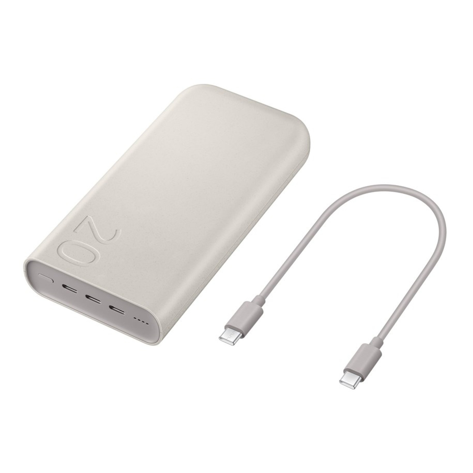 Външна батерия Samsung Powerbank 3x USB-C 45W 20000mAh - Бежова, EB-P4520XUE