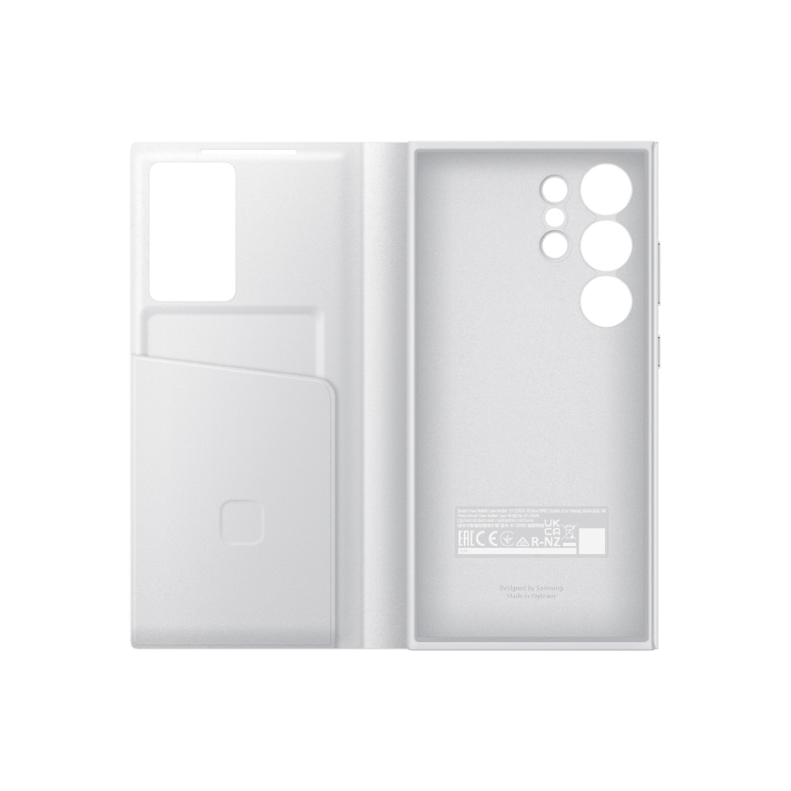 Оригинален калъф Samsung  за Galaxy S24 Ultra, Smart View Case, Бял, EF-ZS928CWE