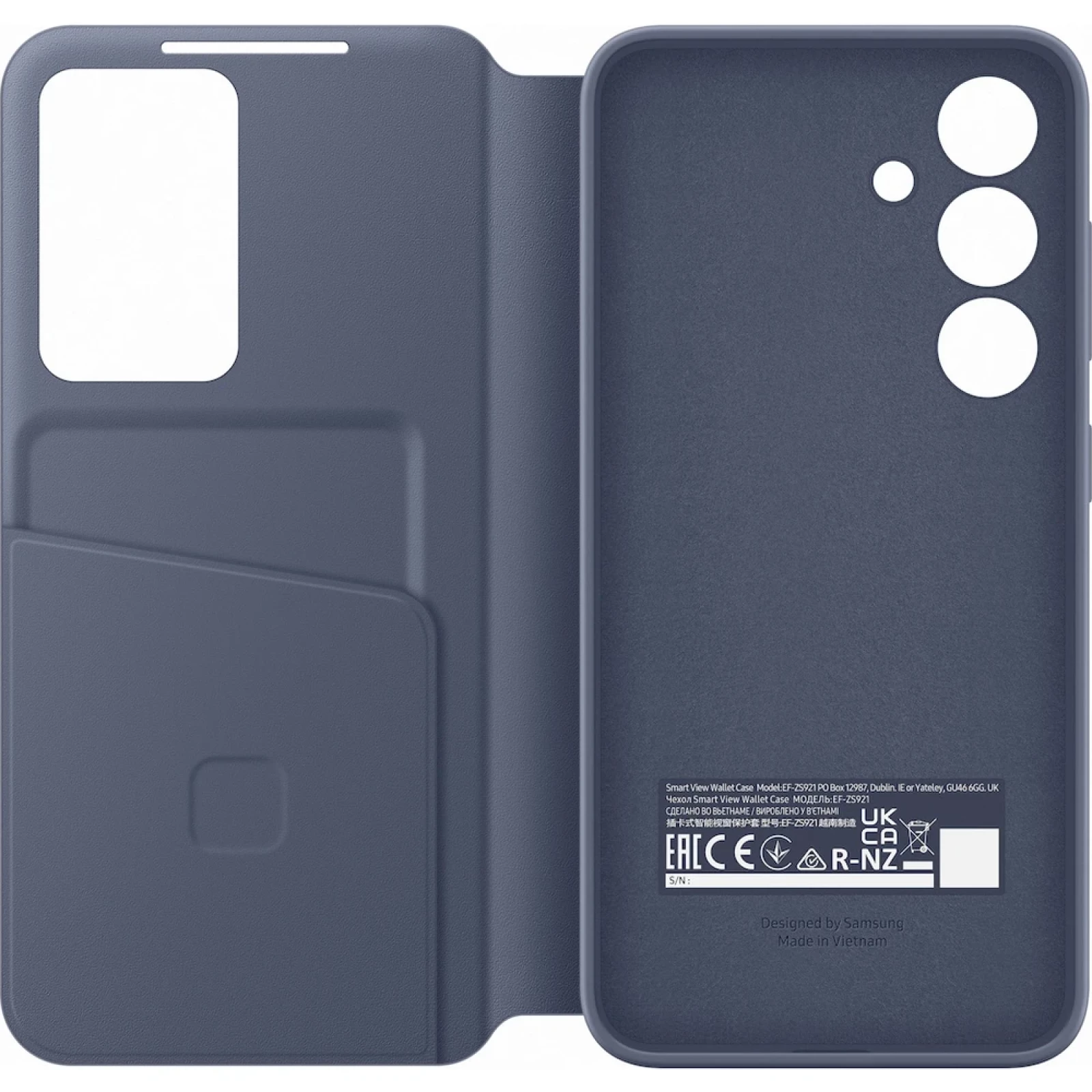 Оригинален калъф Samsung S-View Case за Galaxy S24 - Лилав, EF-ZS921CVE