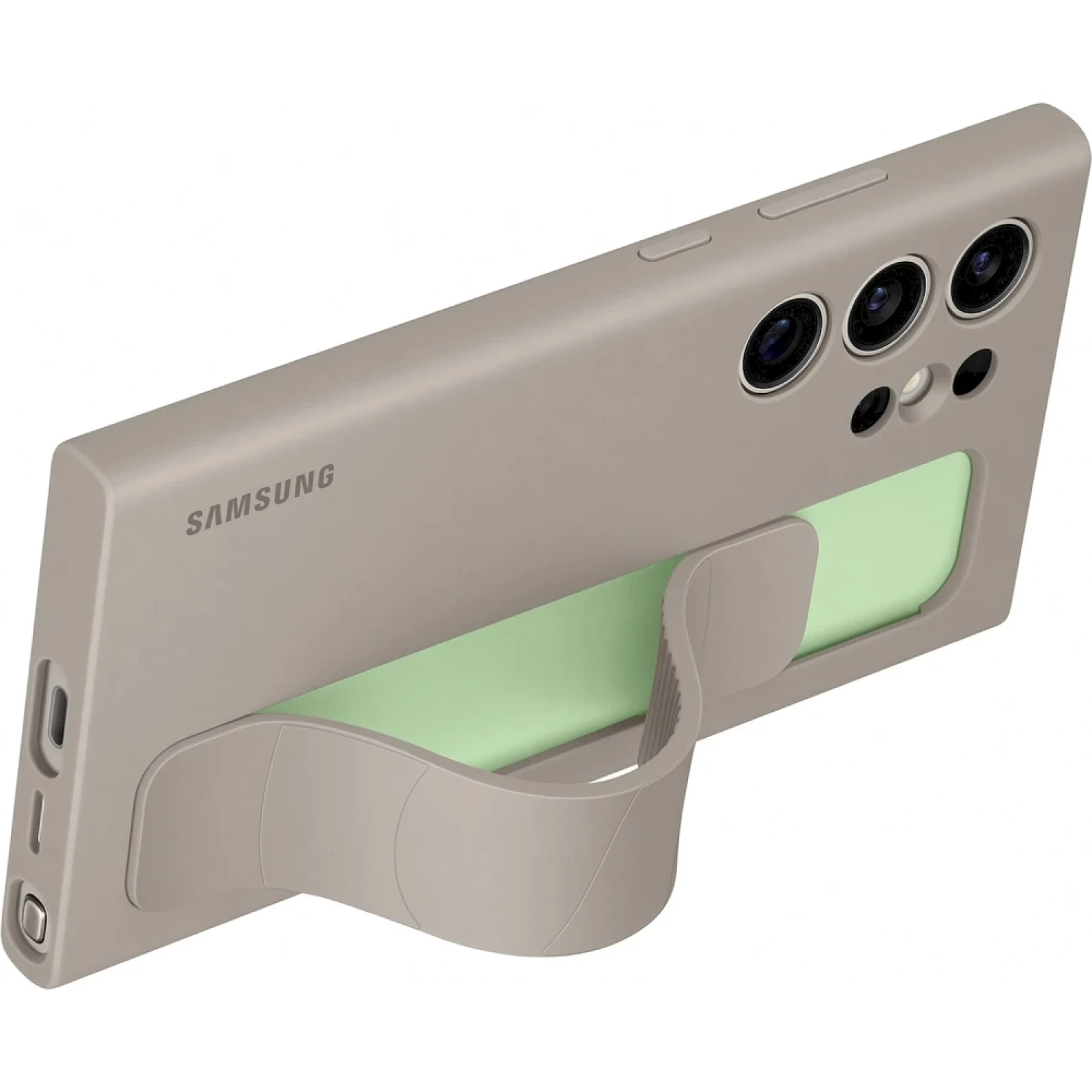 Оригинален гръб Samsung за Galaxy S24 Ultra, Standing Grip Cover, Taupe, EF-GS928CUE