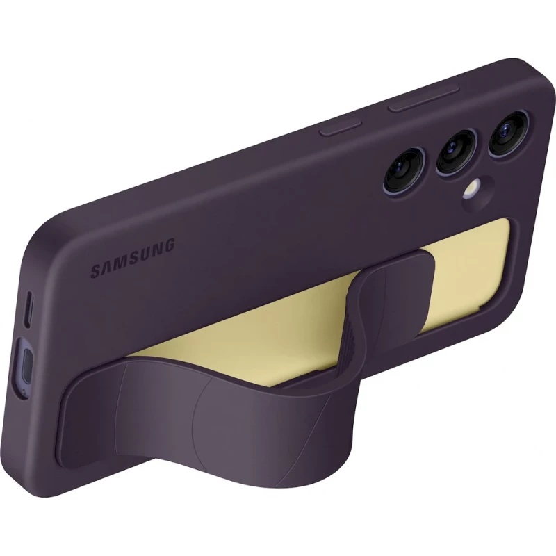 Оригинален гръб Samsung за Galaxy S24 , Standing Grip Cover,  Бордо, EF-GS921CEE