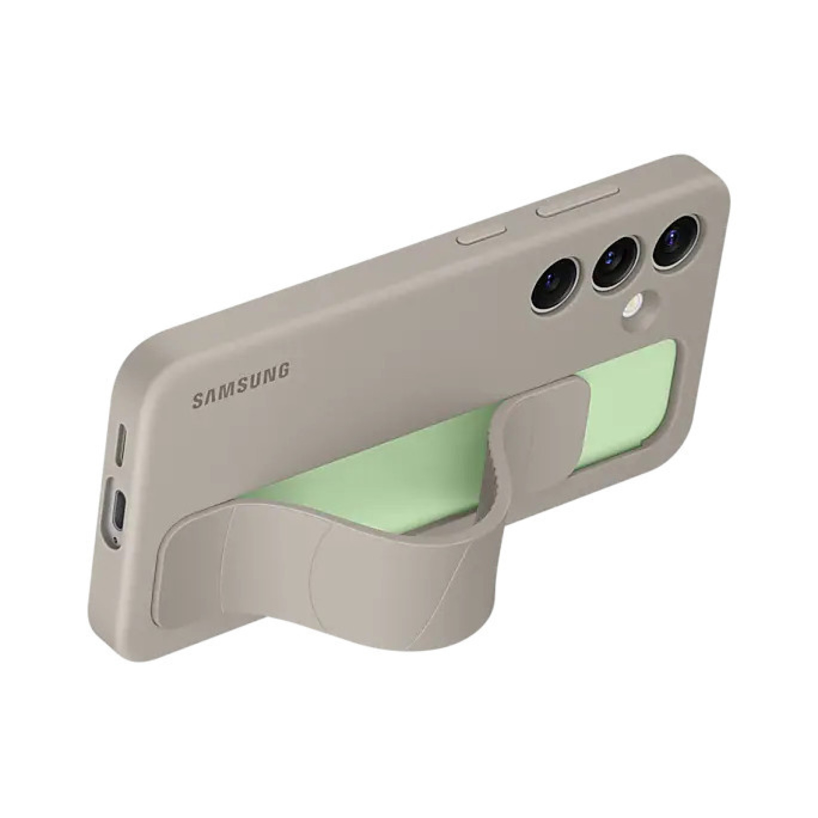 Оригинален гръб  Samsung Standing Grip Cover за Galaxy S24 - Taupe, EF-GS921CUE