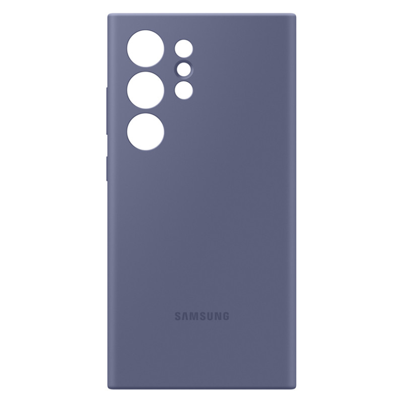 Оригинален гръб Samsung за Galaxy S24 Ultra, Silicone Cover, Тъмно лилав, EF-PS928TEE