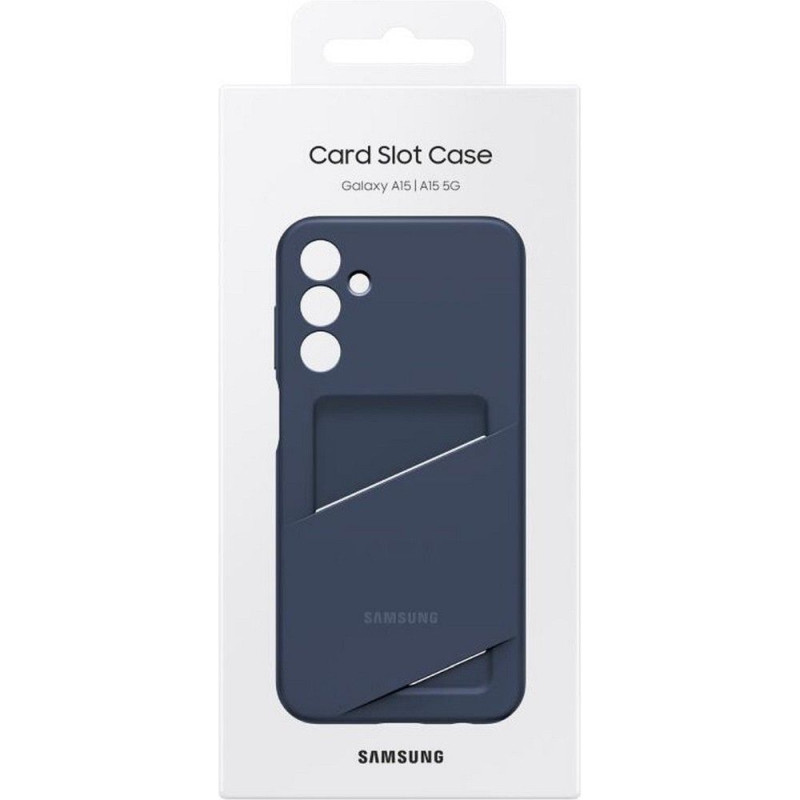 Оригинален гръб Samsung Card Slot Cover за Galaxy A15 4G/5G - Черно/Син, EF-OA156TBE