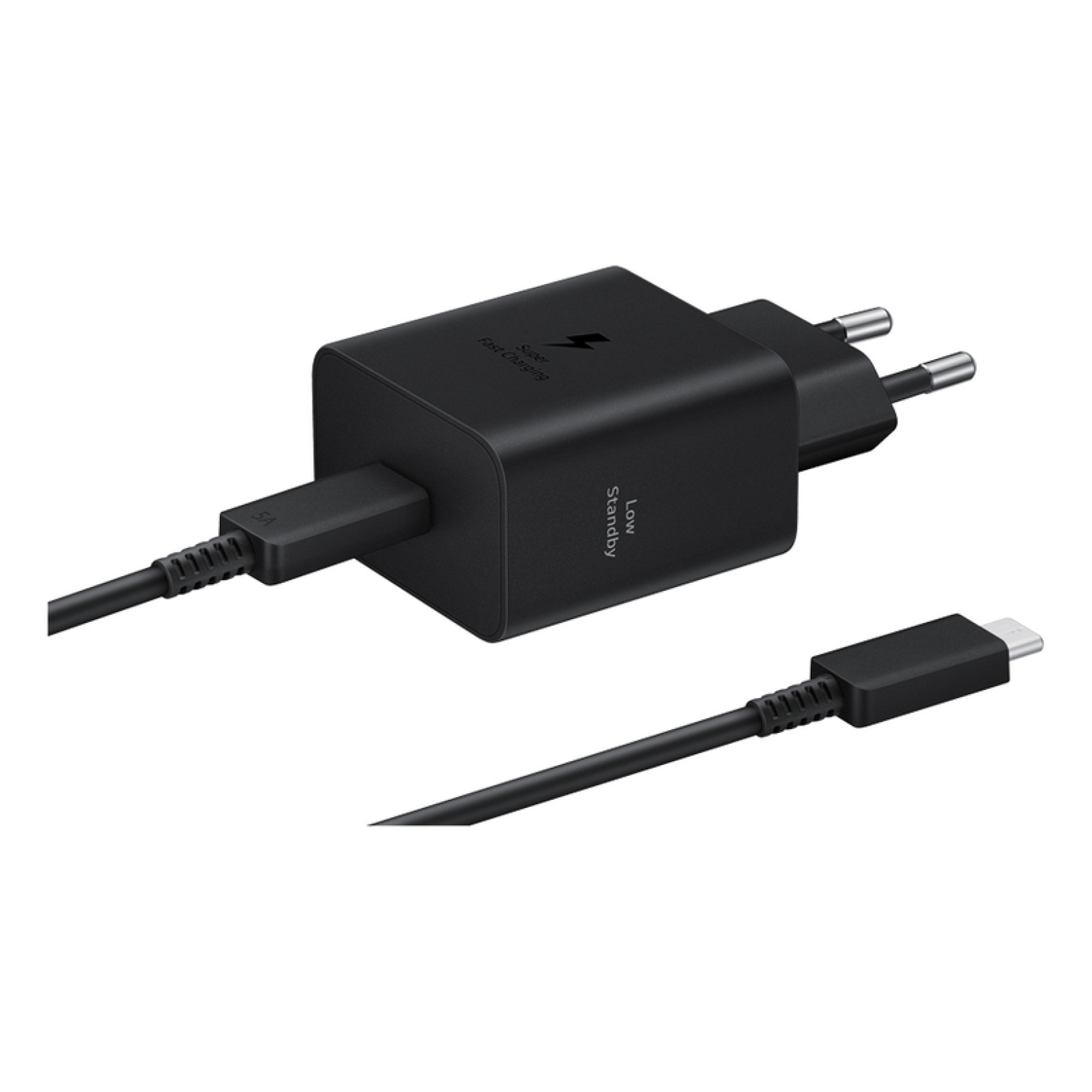 Оригинално зарядно  Samsung USB-C 45W Travel Charger + USB-C Data Cable - Черно, EP-T4511XBE