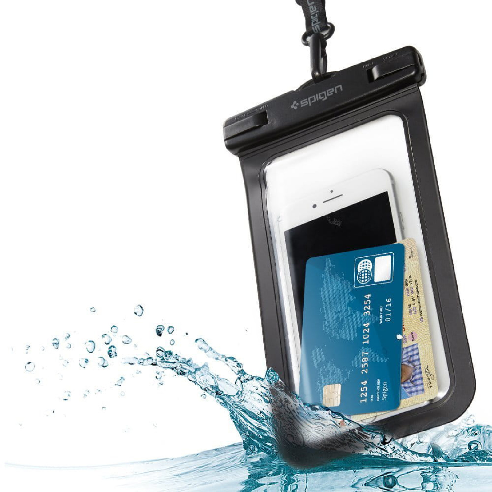 Водоустойчив калъф Spigen Velo A600 Waterproof Phone Case - Черен
