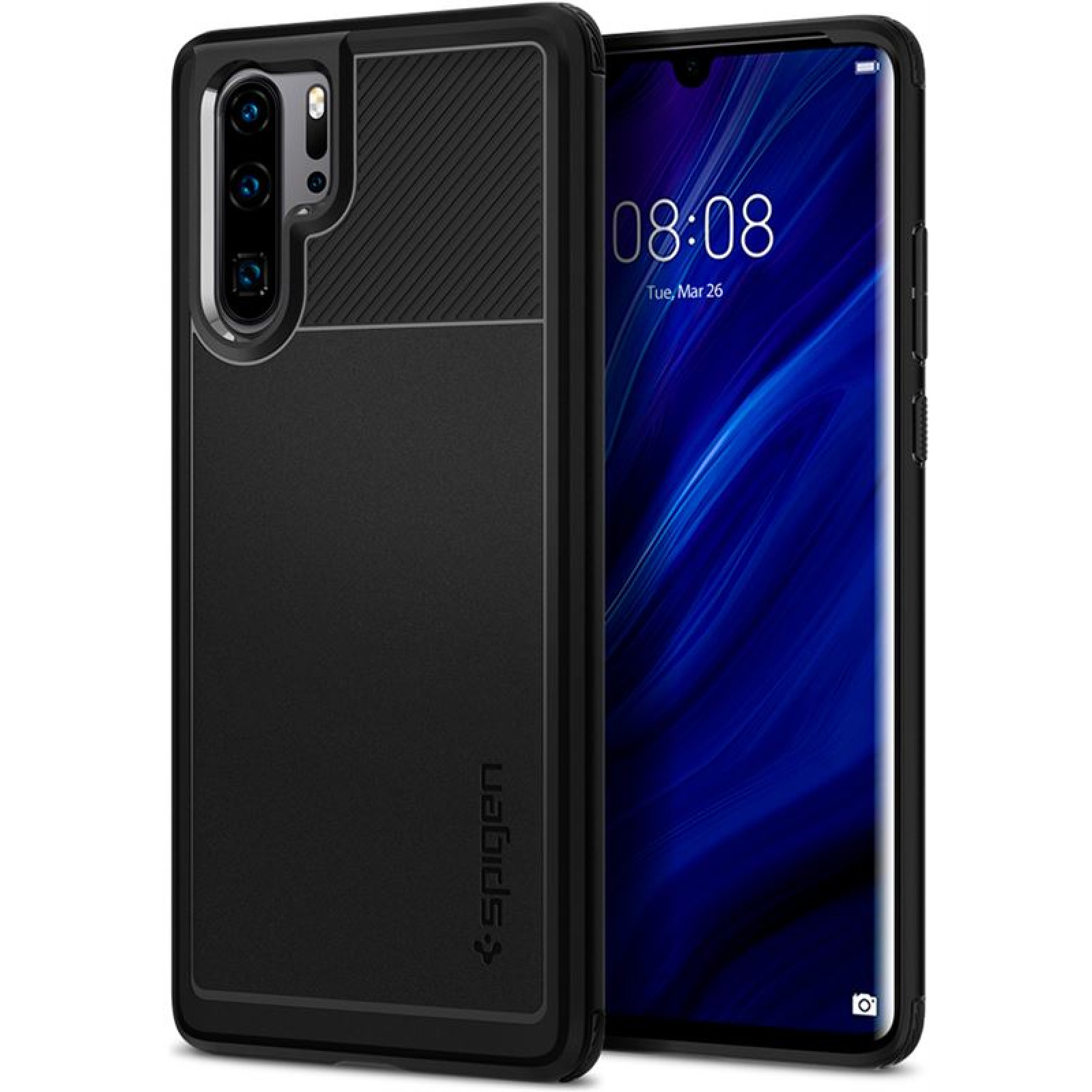 Гръб Spigen Rugged Armor за Huawei P30 Pro - Черен