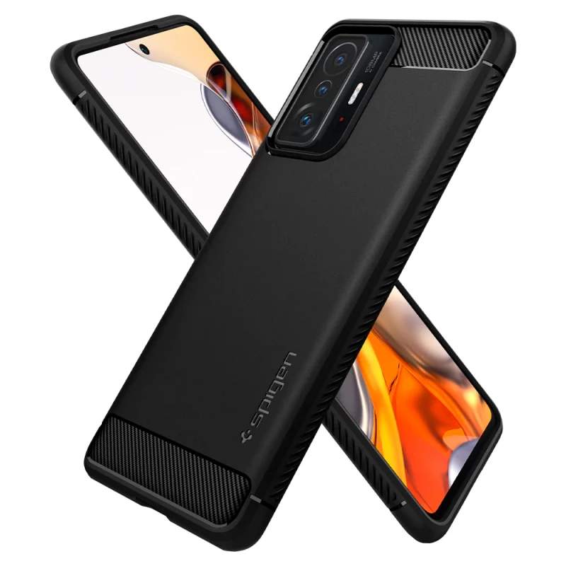 Гръб Spigen Rugged Armor за Xiaomi 11T/11T Pro - Черен