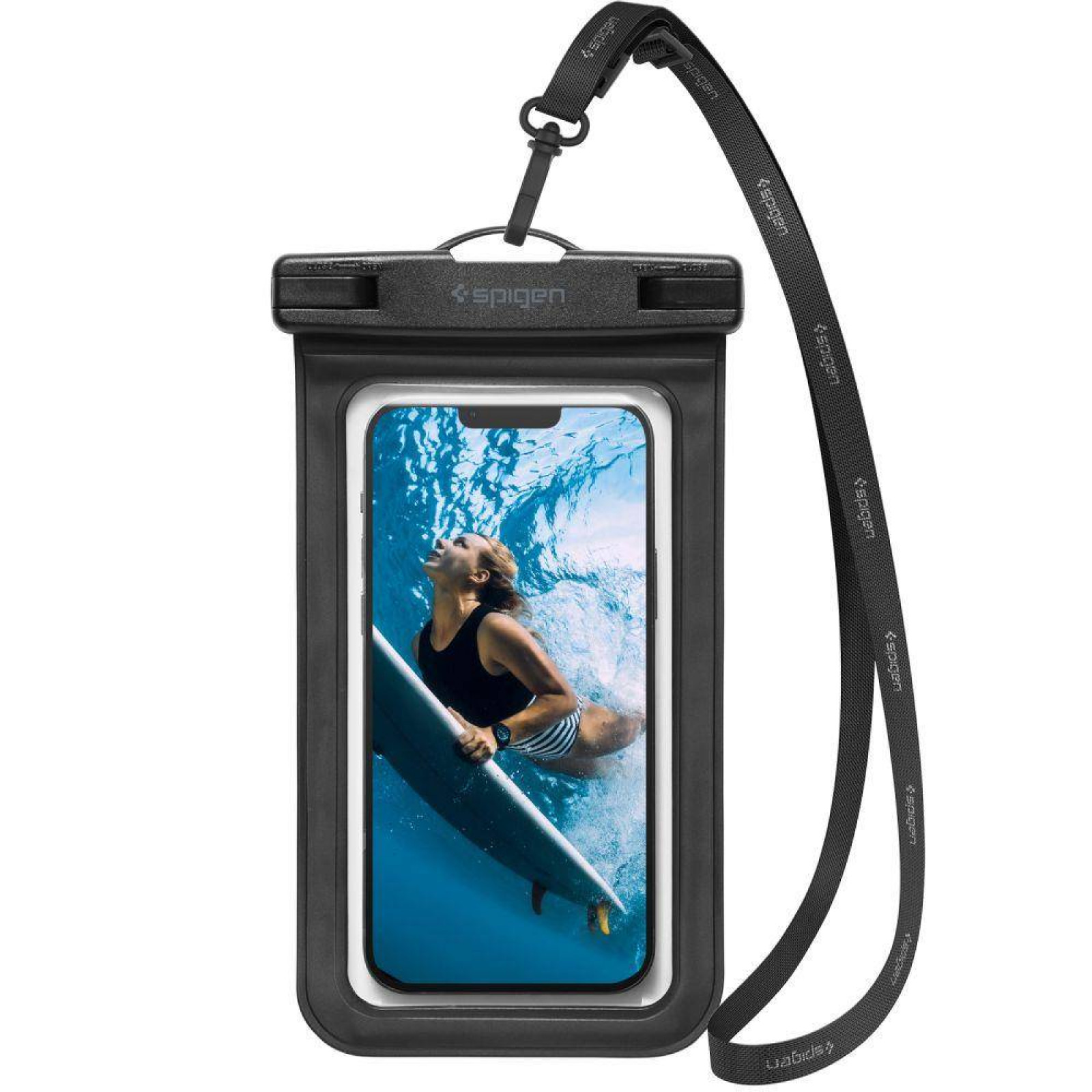 Водоустойчив калъф Spigen Aqua Shield WaterProof Case A601 , комплект 2 броя - Черна рамка