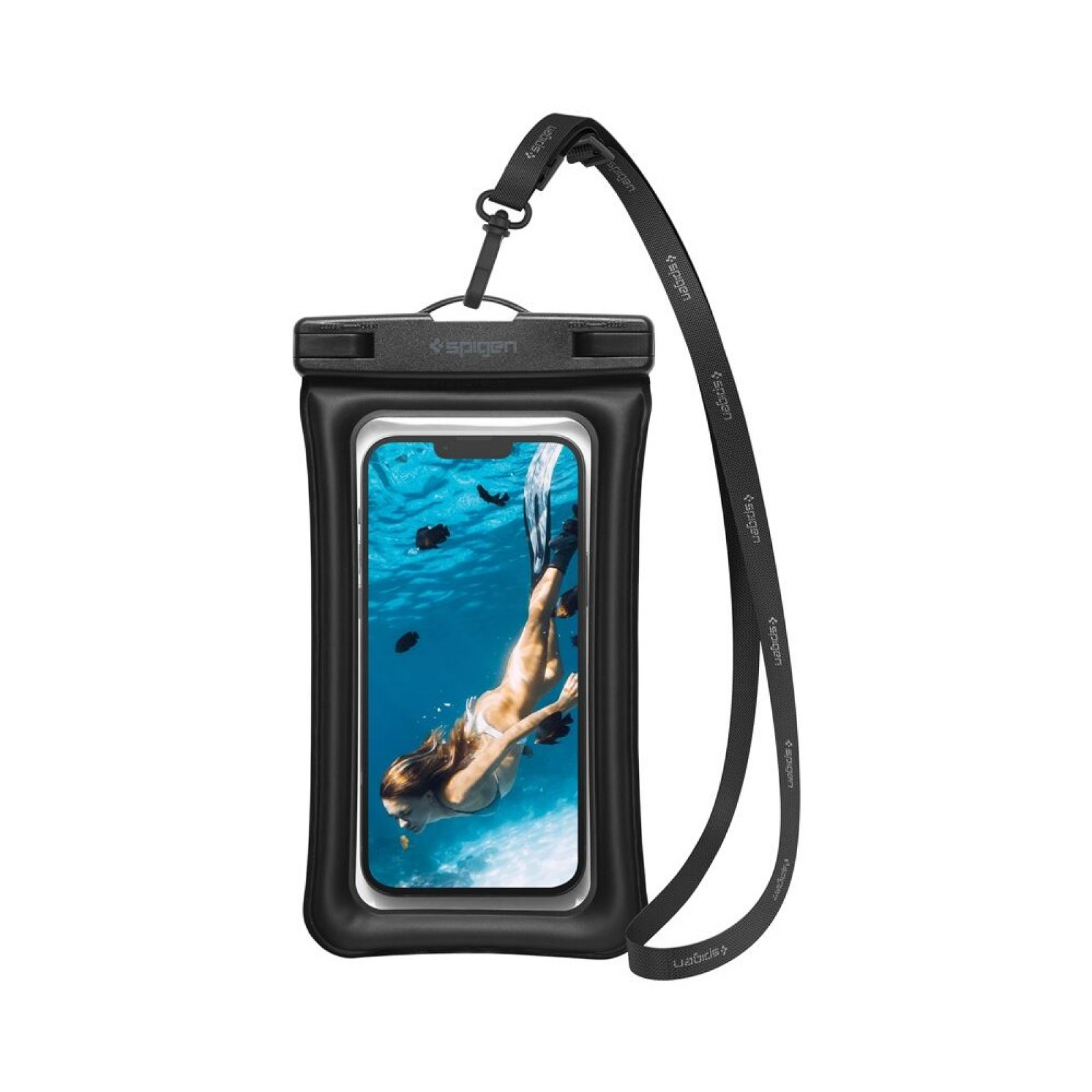 Водоустойчив калъф Spigen Aqua Shield WaterProof Floating Case A610 - Черна рамка