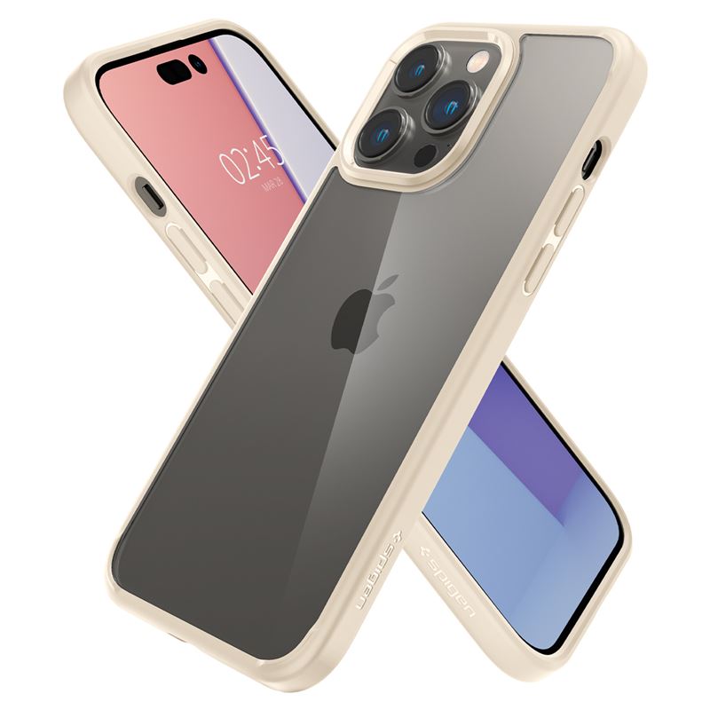  Гръб Spigen за iPhone 14 Pro, Crystal Hybrid, Sand beige