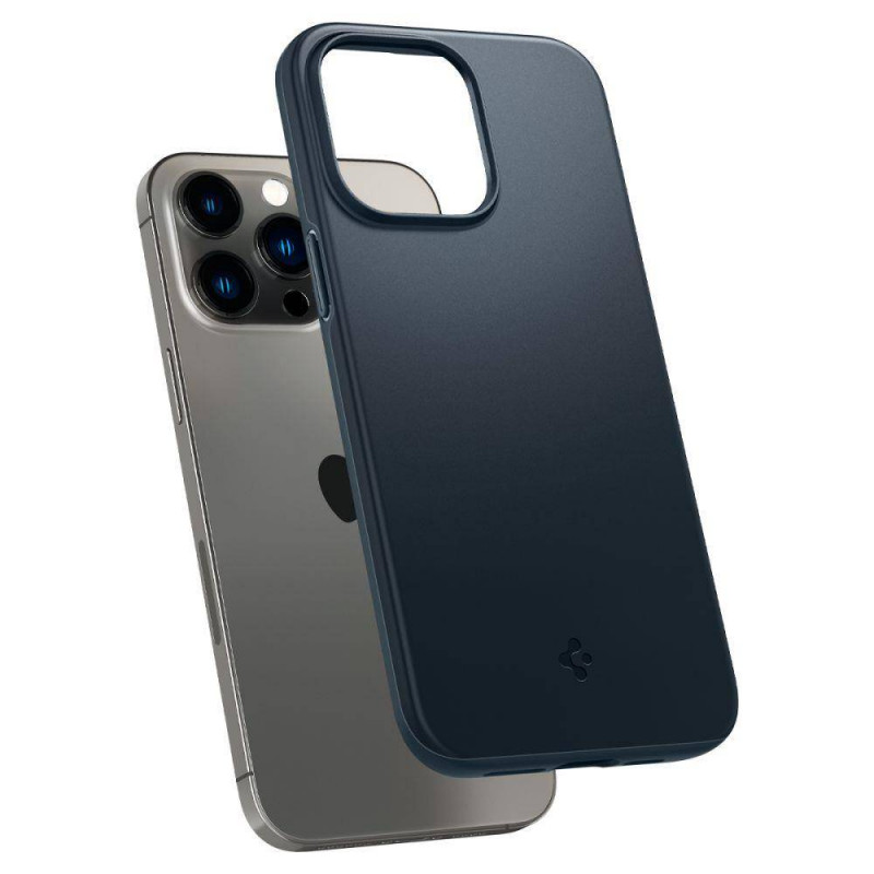Гръб Spigen Thin Fit за iPhone 14 Pro Max - Черен металик
