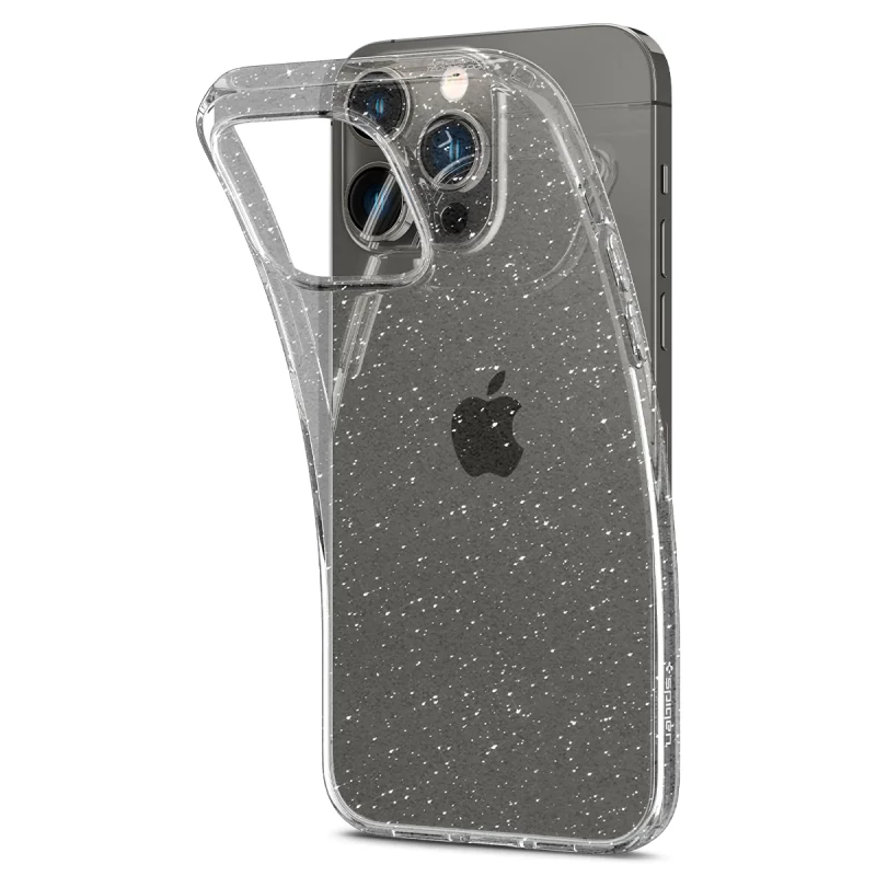 Гръб Spigen Liquid Crystal Glitter за iPhone 14 Pro - Прозрачен с блясък