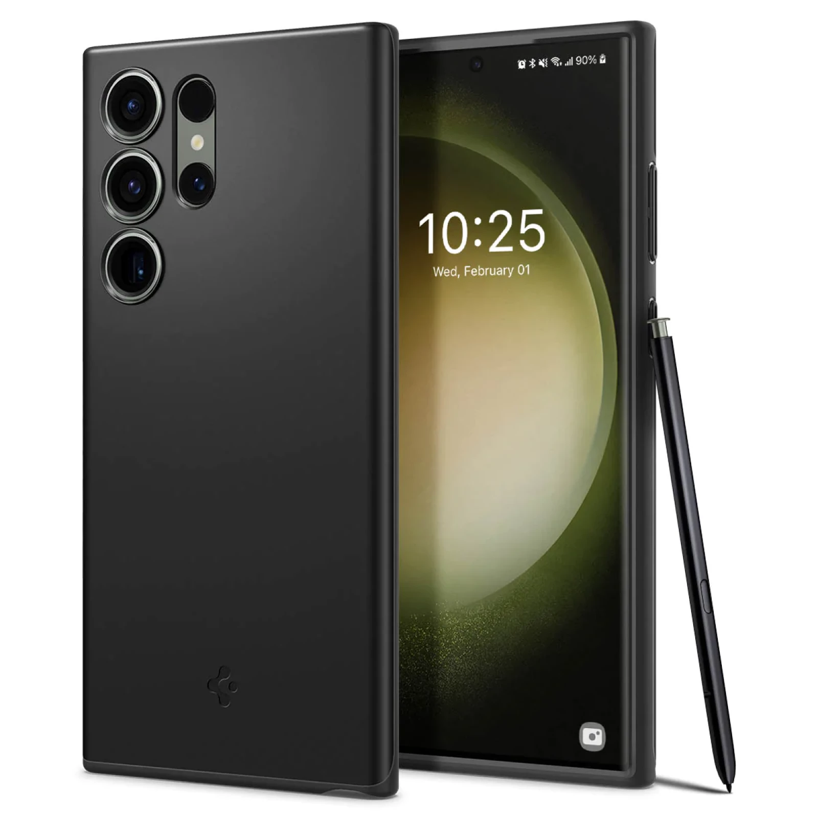 Гръб Spigen Thin Fit за Samsung Galaxy S23 Ultra - Черен