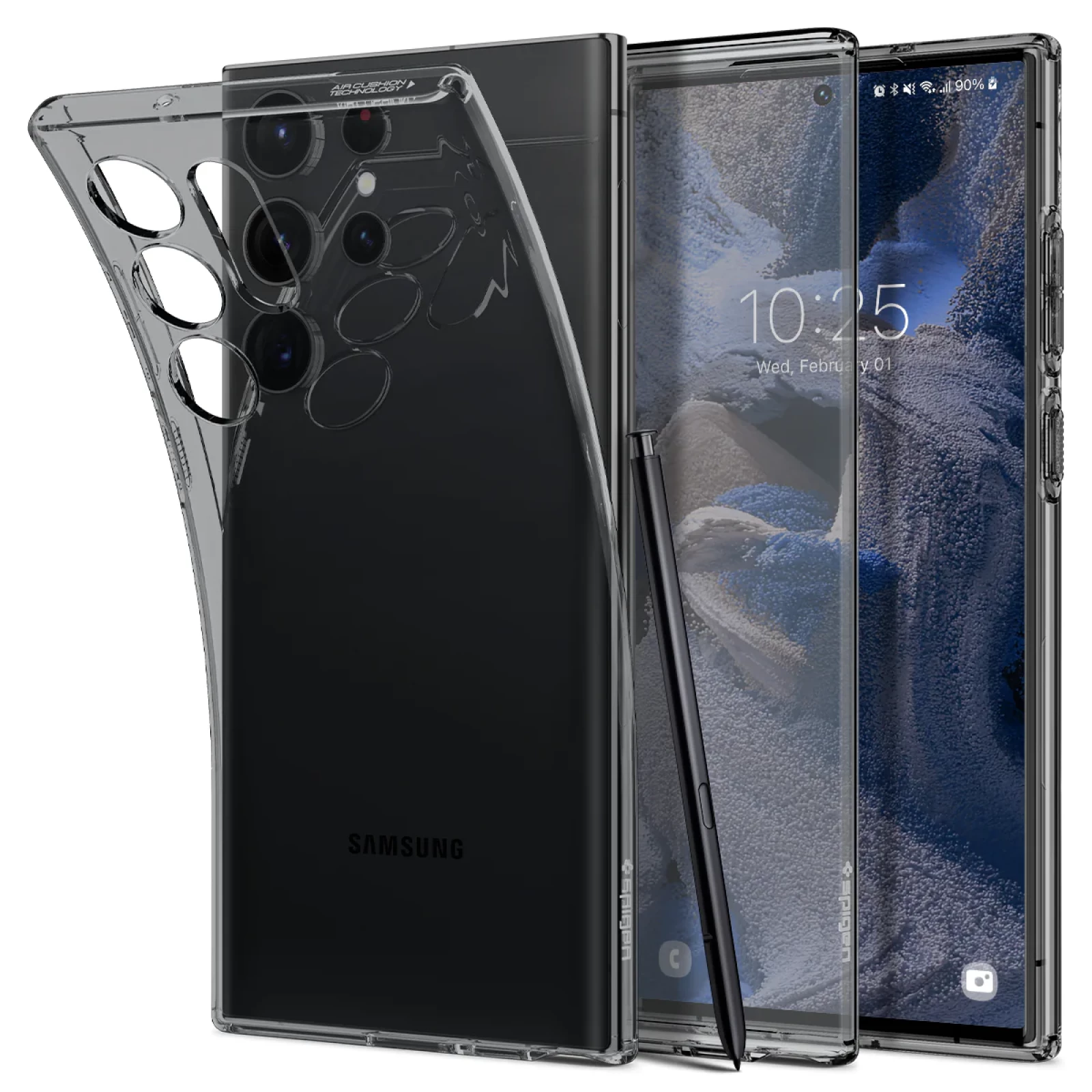 Гръб Spigen Liquid Crystal за Samsung Galaxy S23 Ultra - Прозрачен опушен