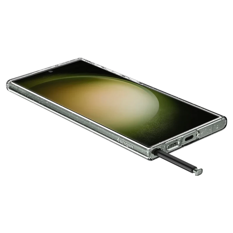 Гръб Spigen Liquid Crystal Glitter за Samsung Galaxy  S23 Ultra - Прозрачен с блясък