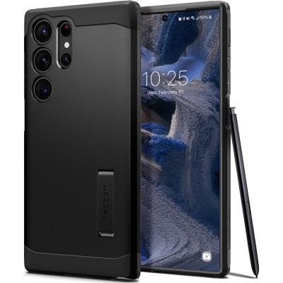 Калъф Spigen Tough Armor за Samsung Galaxy S23 Ultra - Черен