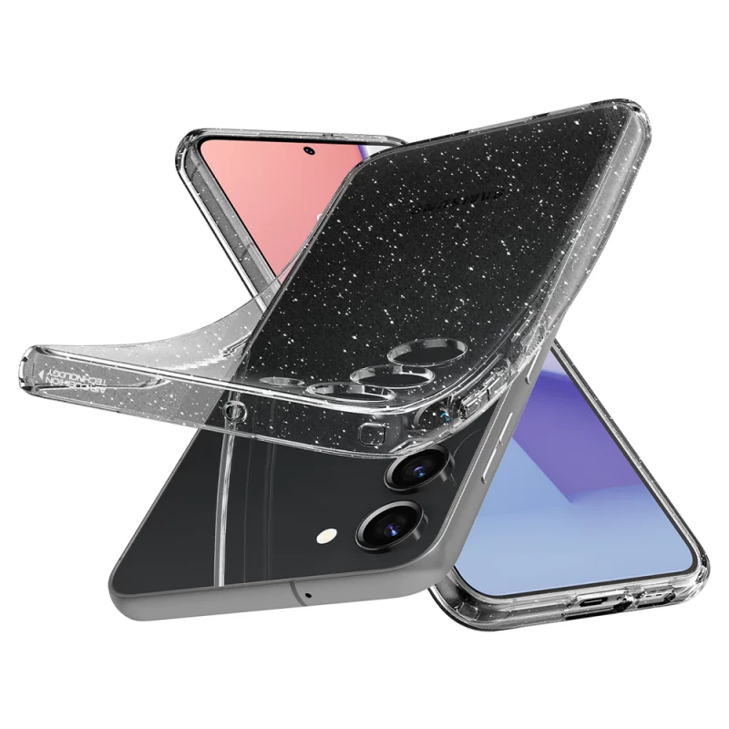 Гръб Spigen Liquid Crystal Glitter за Samsung Galaxy S23 - Прозрачен с бясък