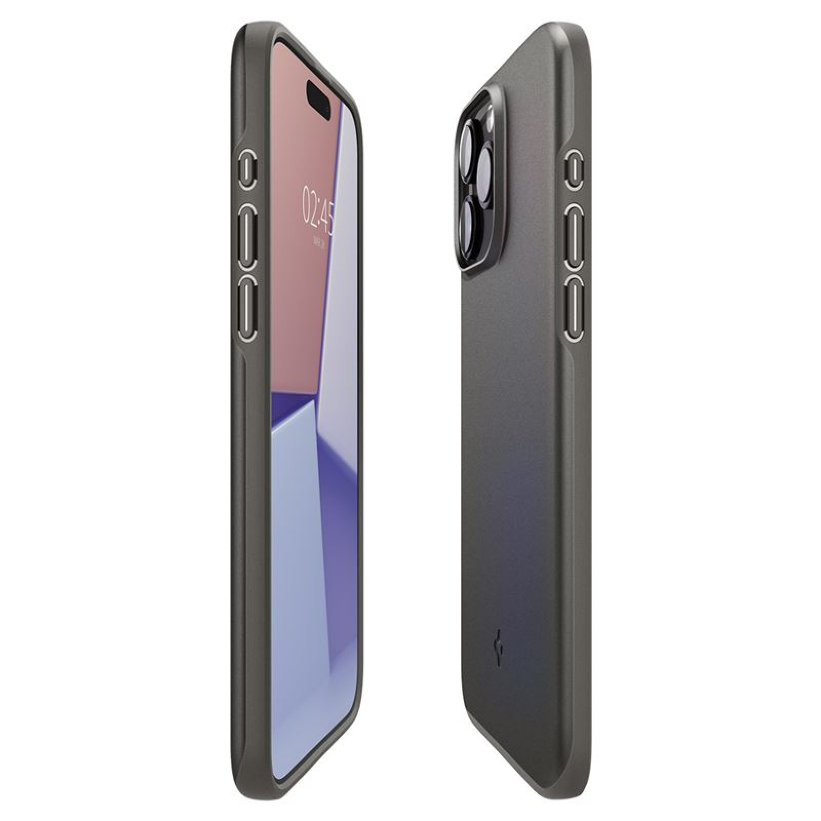 Гръб Spigen за iPhone 15 Pro Max, Thin Fit,  Тъмно сив