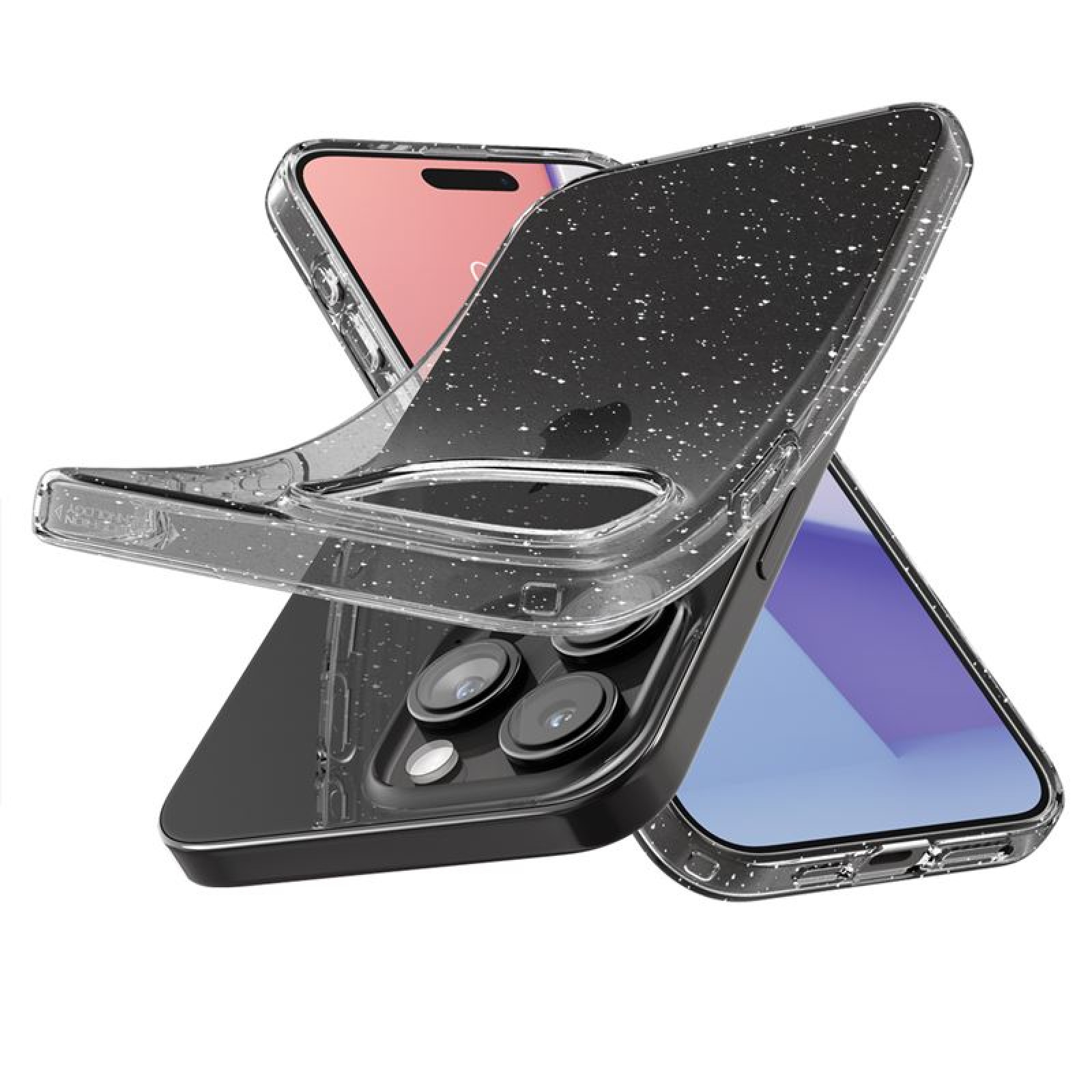 Гръб Spigen за iPhone 15 Pro, Liquid Crystal Glitter, Прозрачен, блестящ