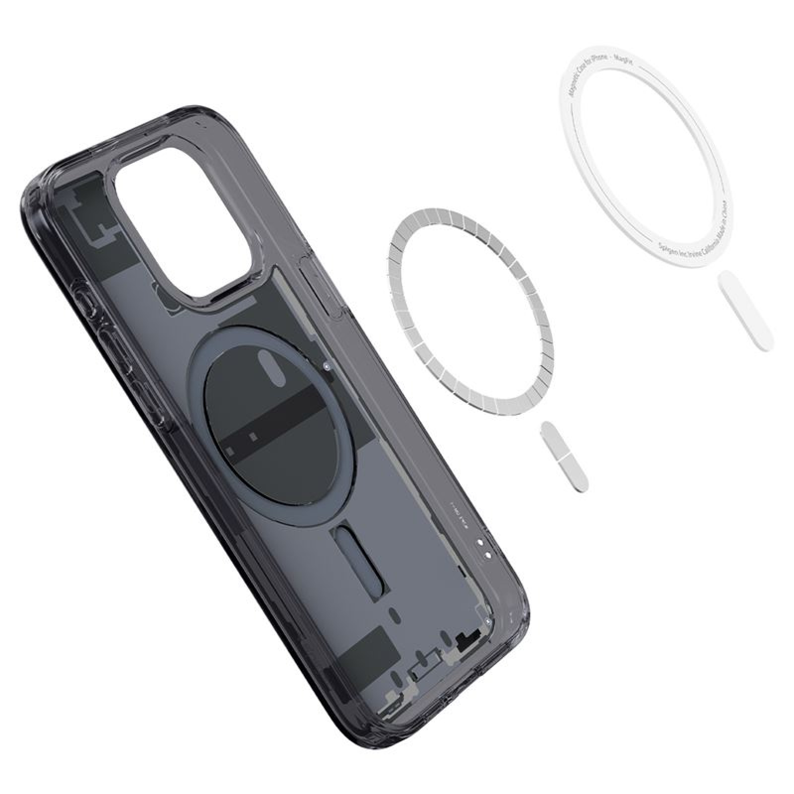 Гръб Spigen за iPhone 15 Pro Max, Ultra Hybrid, MagSafe, Zero one, Черен