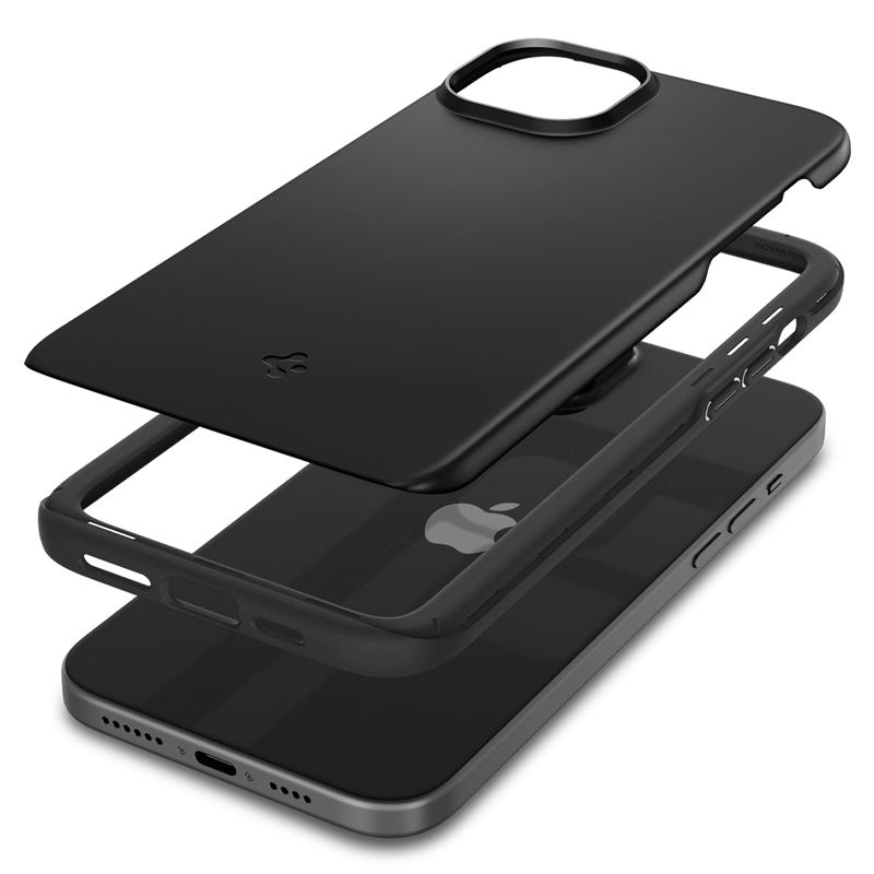 Гръб Spigen за iPhone 15 Plus , Thin Fit, Черен