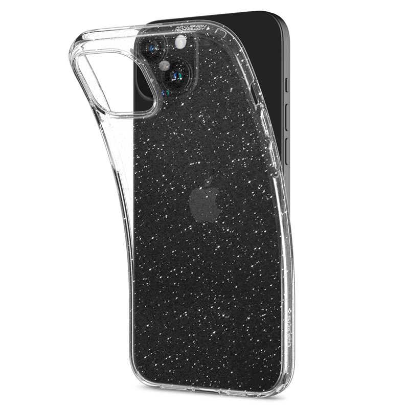 Гръб Spigen за iPhone 15 Plus,  Liquid Crystal Glitter, Прозрачен, блестящ