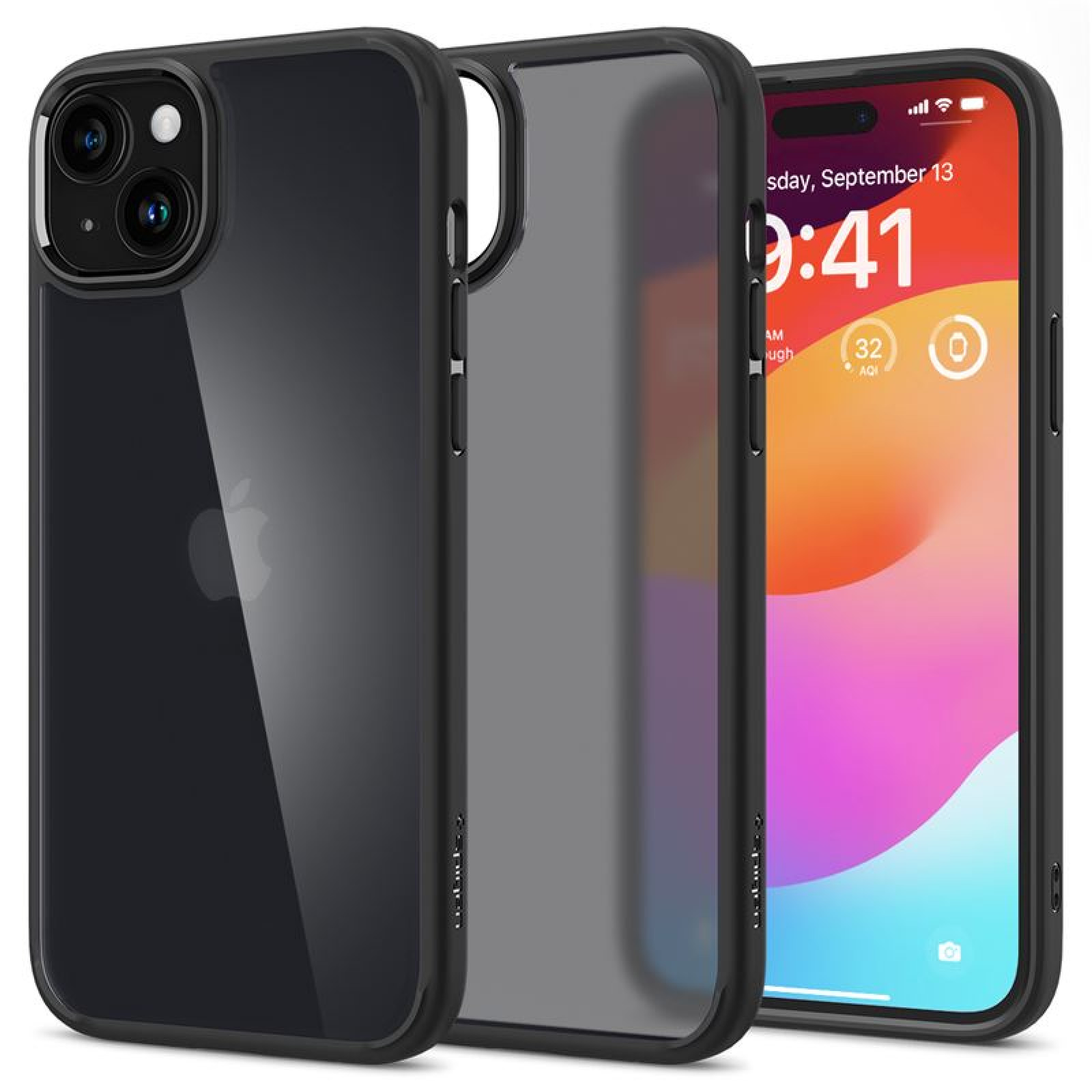 Гръб Spigen Ultra Hybrid за iPhone 15 Plus - Черен