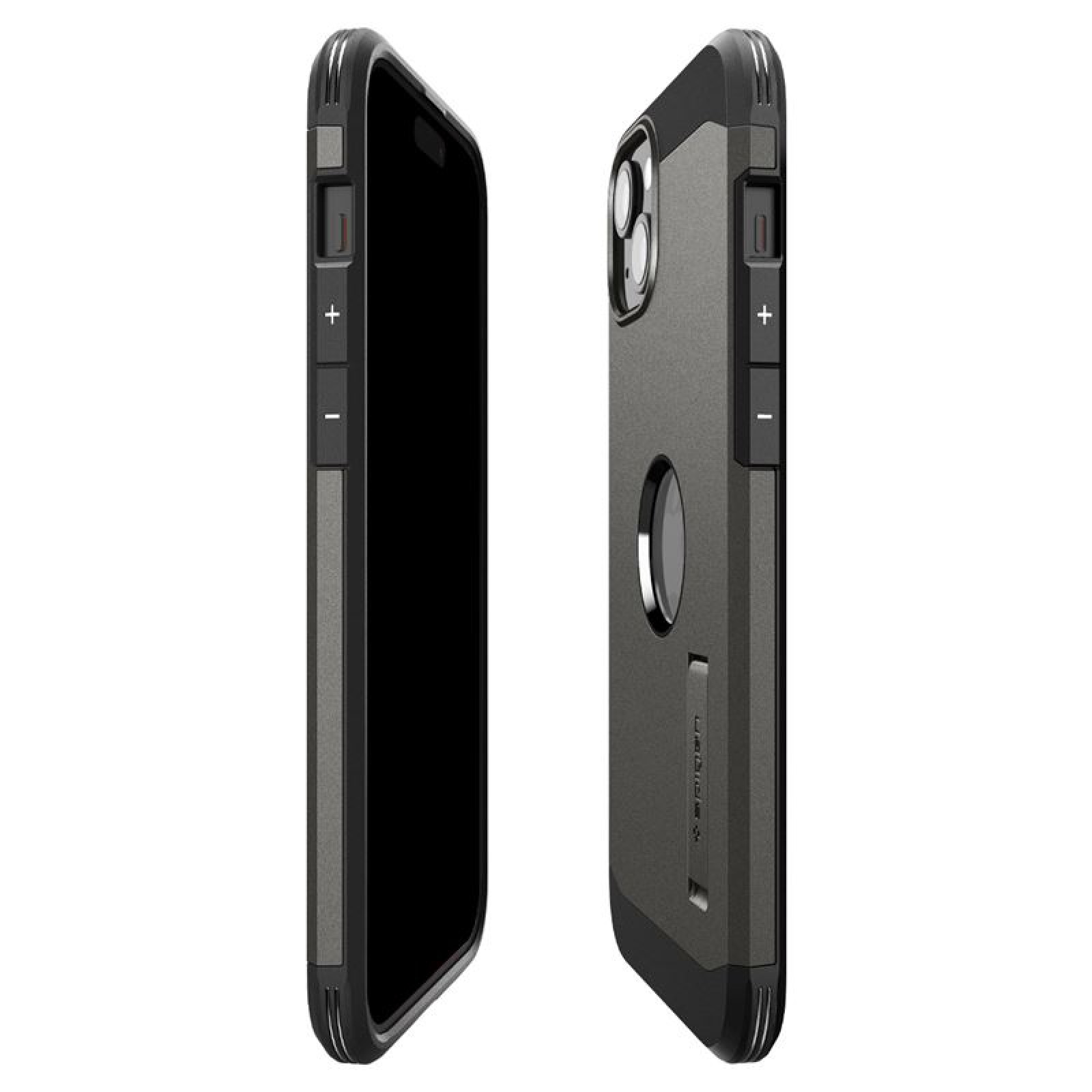 Гръб Spigen за iPhone 15 Plus, Tough Armor, MagSafe, Тъмно сив