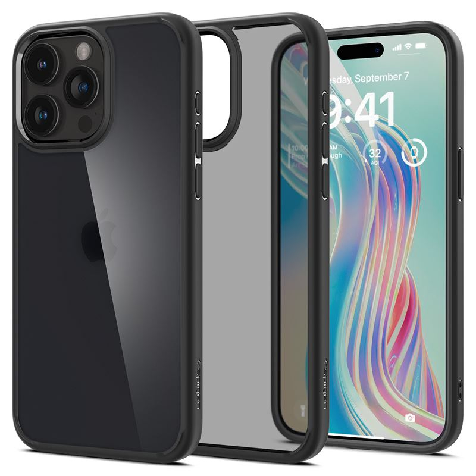 Гръб Spigen Ultra Hybrid за iPhone 15 Pro - Черен