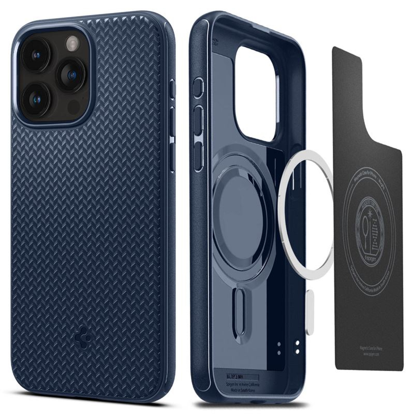 Гръб Spigen Mag Armor MagSafe, navy blue за iPhone 15 Pro - Син