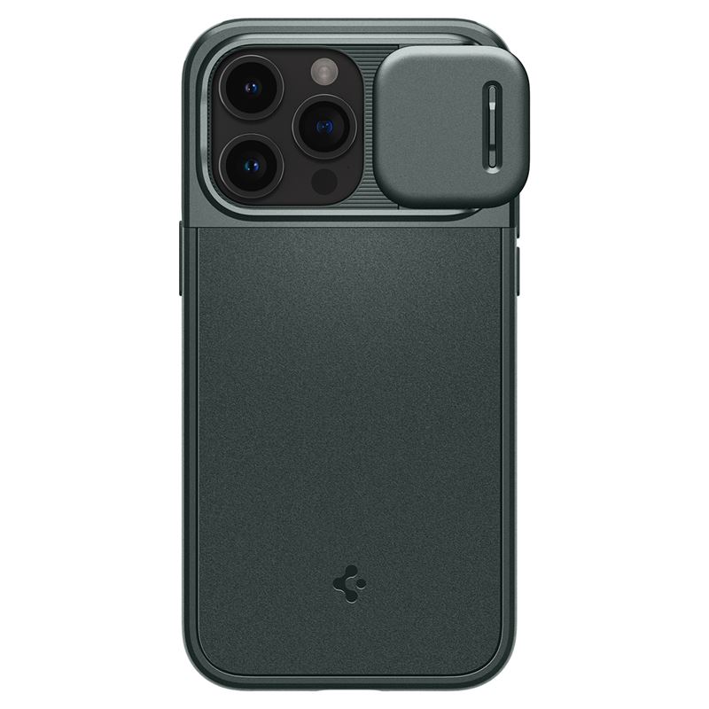 Гръб Spigen за iPhone 15 Pro, Optik Armor, MagSafe, Зелен