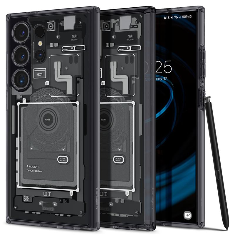 Гръб Spigen за Samsung Galaxy S24 Ultra, Ultra Hybrid, Zero one, Черен