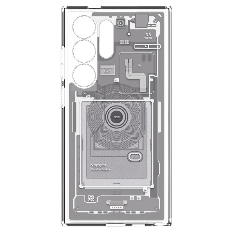 Гръб Spigen  за Samsung Galaxy S24 Ultra, Ultra Hybrid, Zero one,  бял