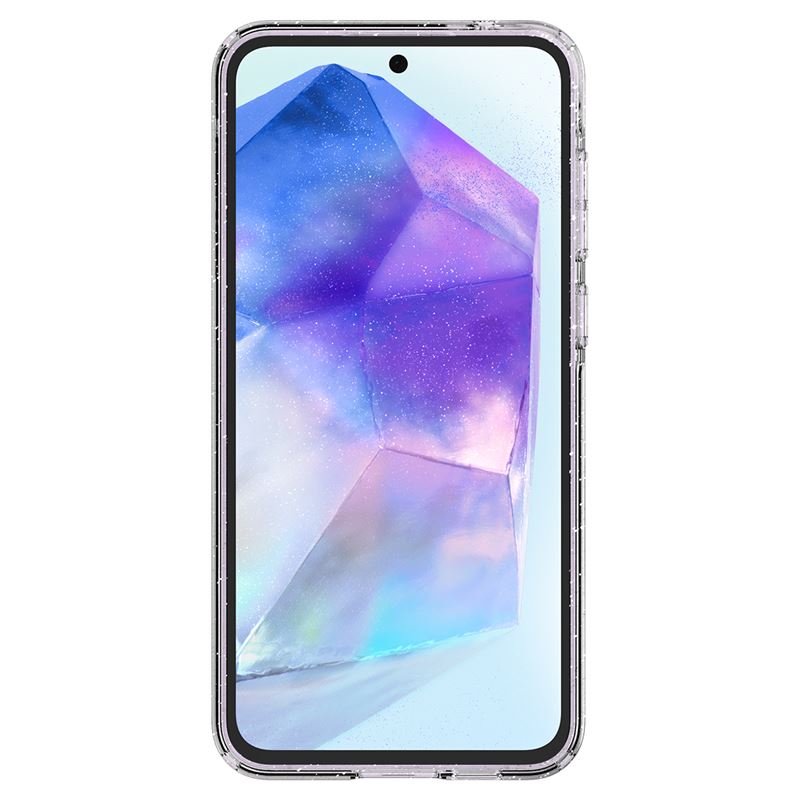 Гръб Spigen за Samsung Galaxy A55, Liquid Crystal Glitter, Прозрачен блестящ