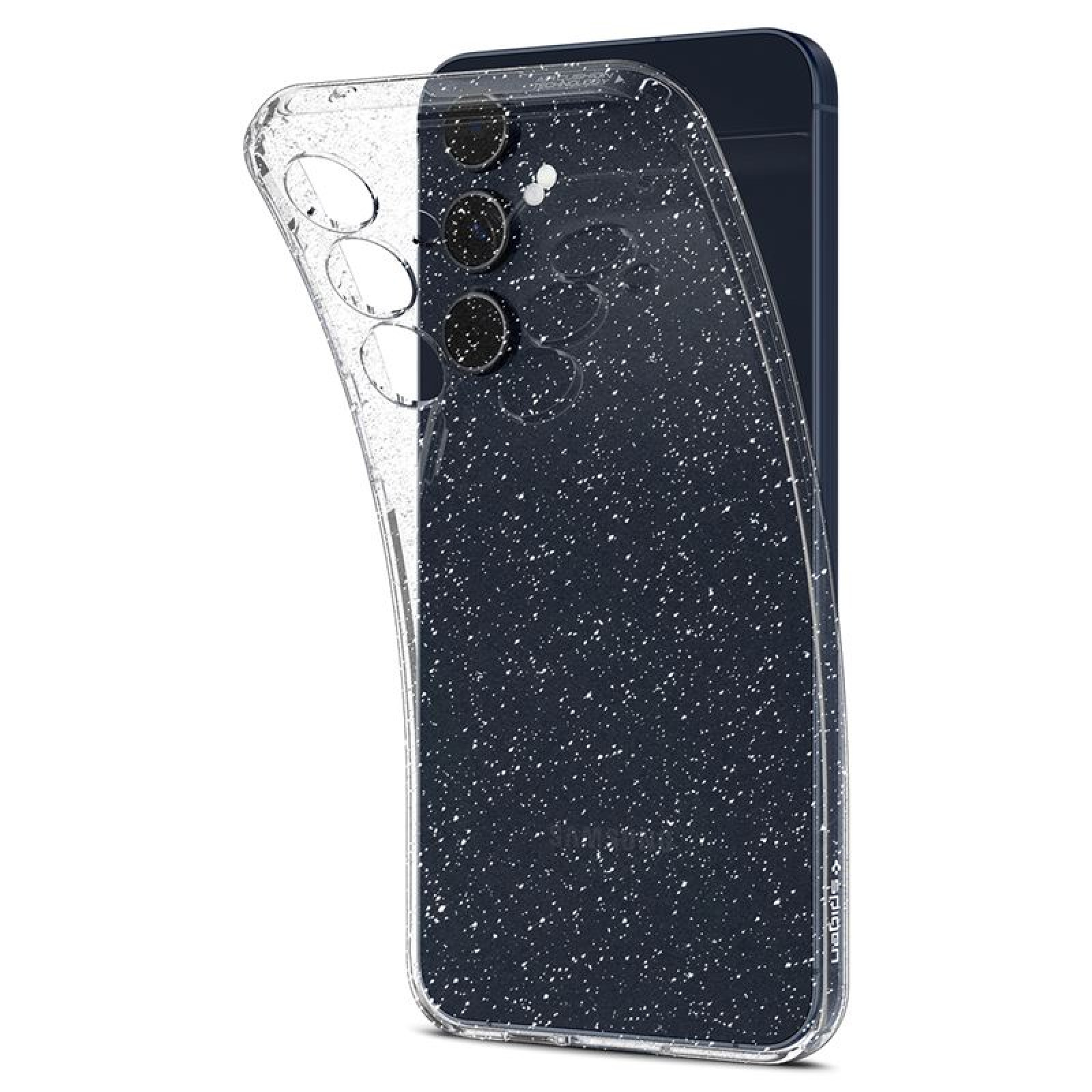 Гръб Spigen за Samsung Galaxy A55, Liquid Crystal Glitter, Прозрачен блестящ