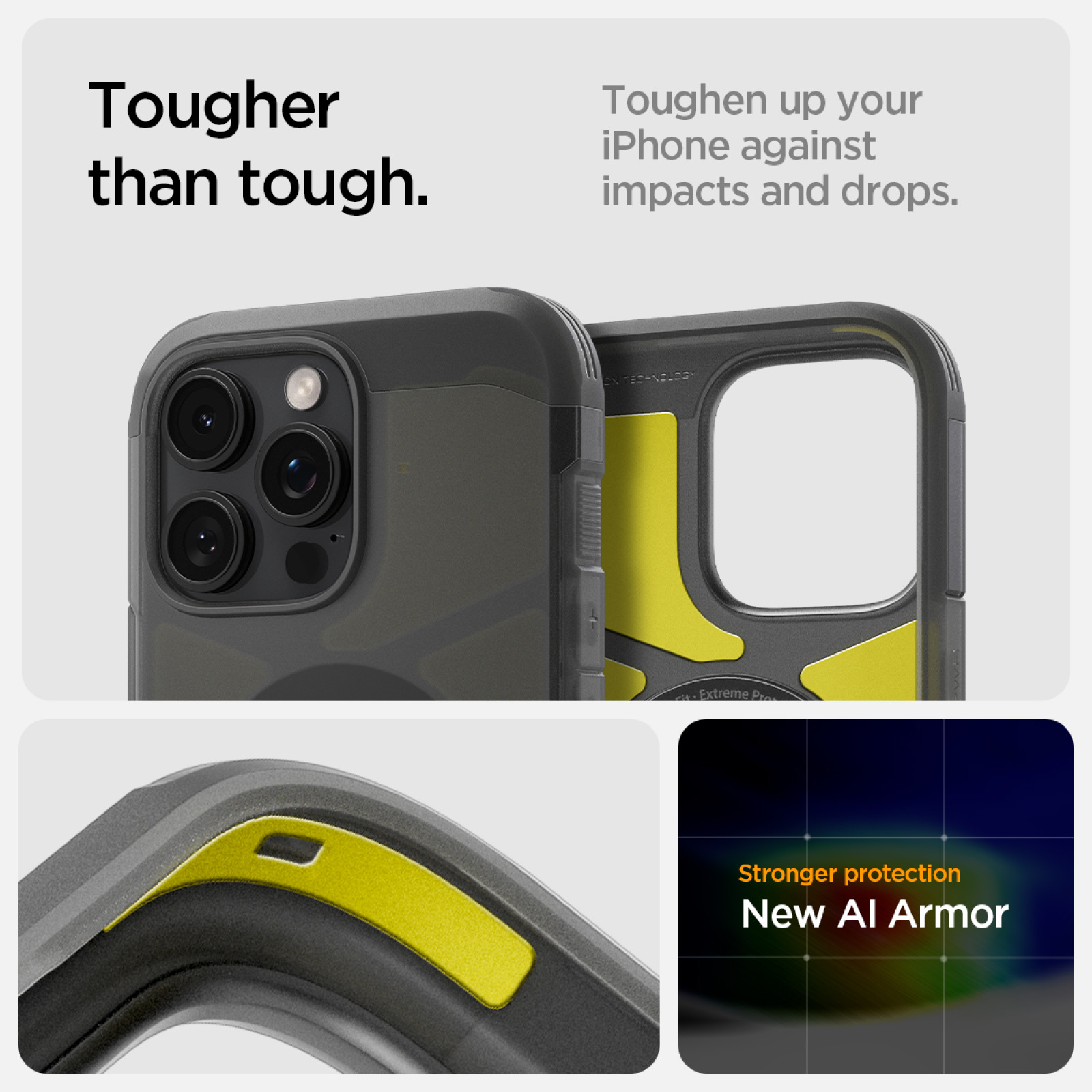 Гръб Spigen Tough Armor MagSafe за iPhone 16 Pro Max - Черен