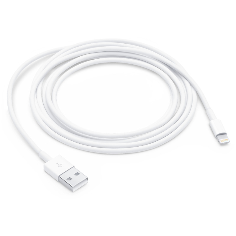 Кабел Apple USB-A/Lightning Data Cable 2m - Бял, MD819