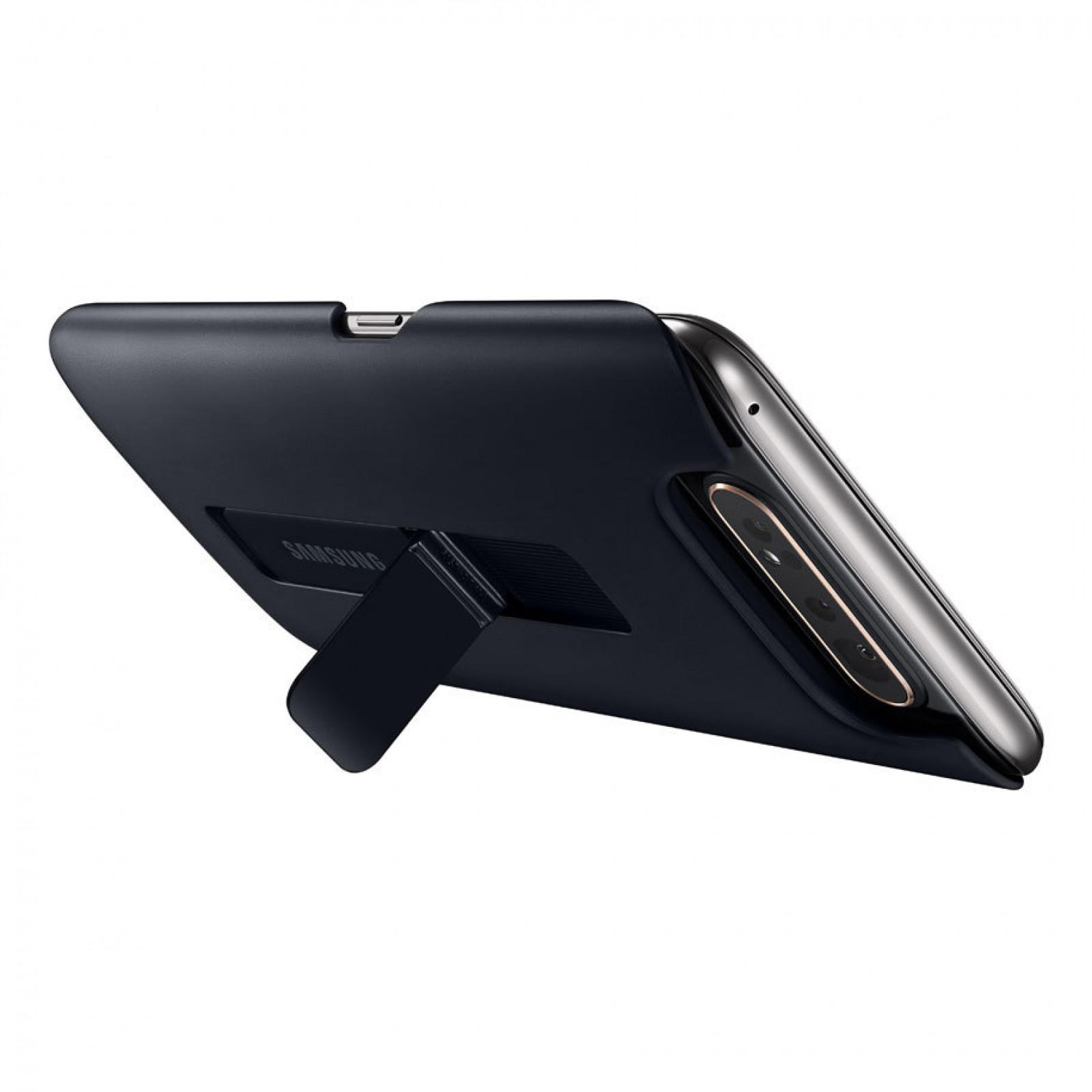 Оригинален гръб Standing Cover Case за Samsung Galaxy A80 - Черен