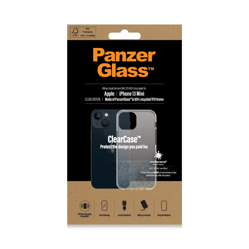 Гръб PanzerGlass ClearCase за Iphone 13 mini - Прозрачен