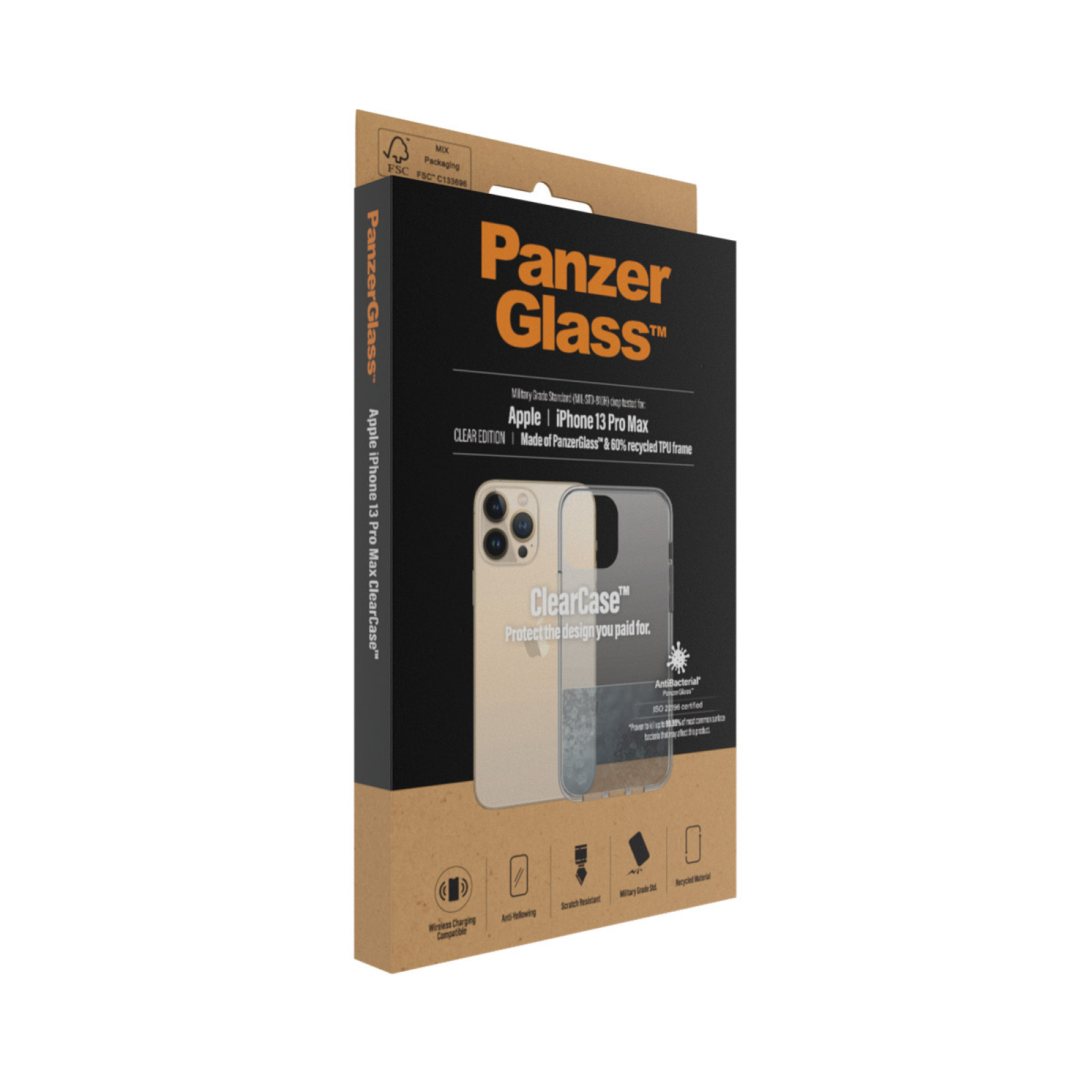 Гръб PanzerGlass ClearCase за Iphone 13 Pro Max  - Прозрачен