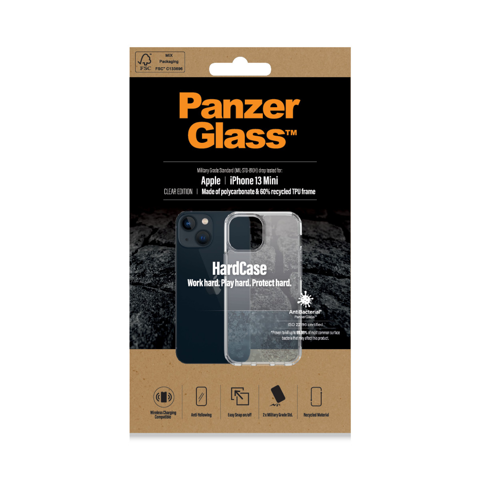 Гръб PanzerGlass HardCase за Iphone 13 mini - Прозрачен