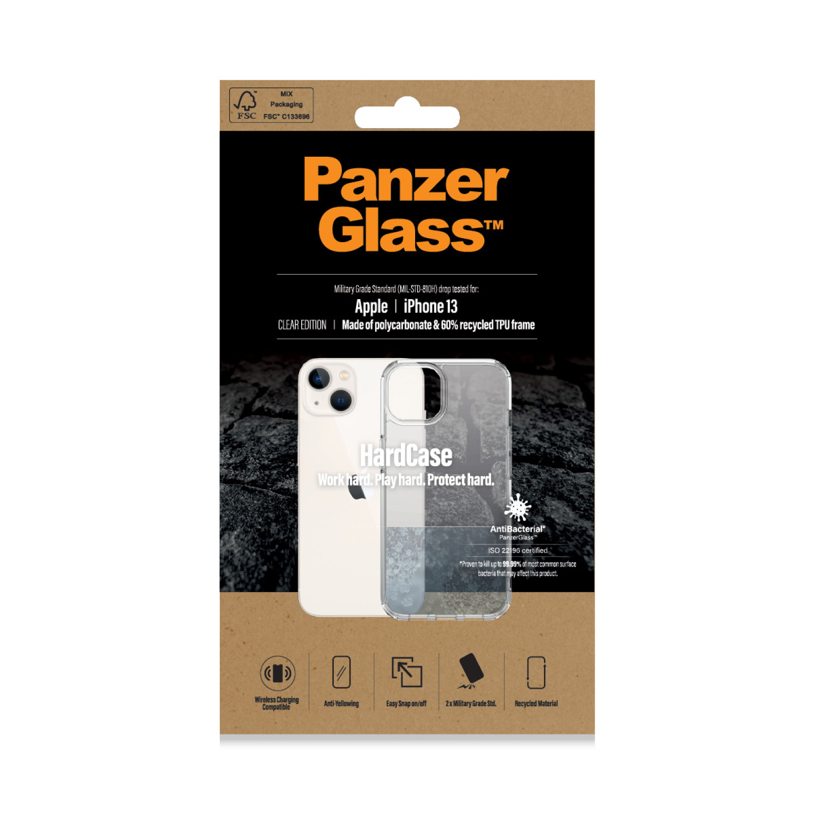 Гръб PanzerGlass HardCase за Iphone 13/14  - Прозрачен
