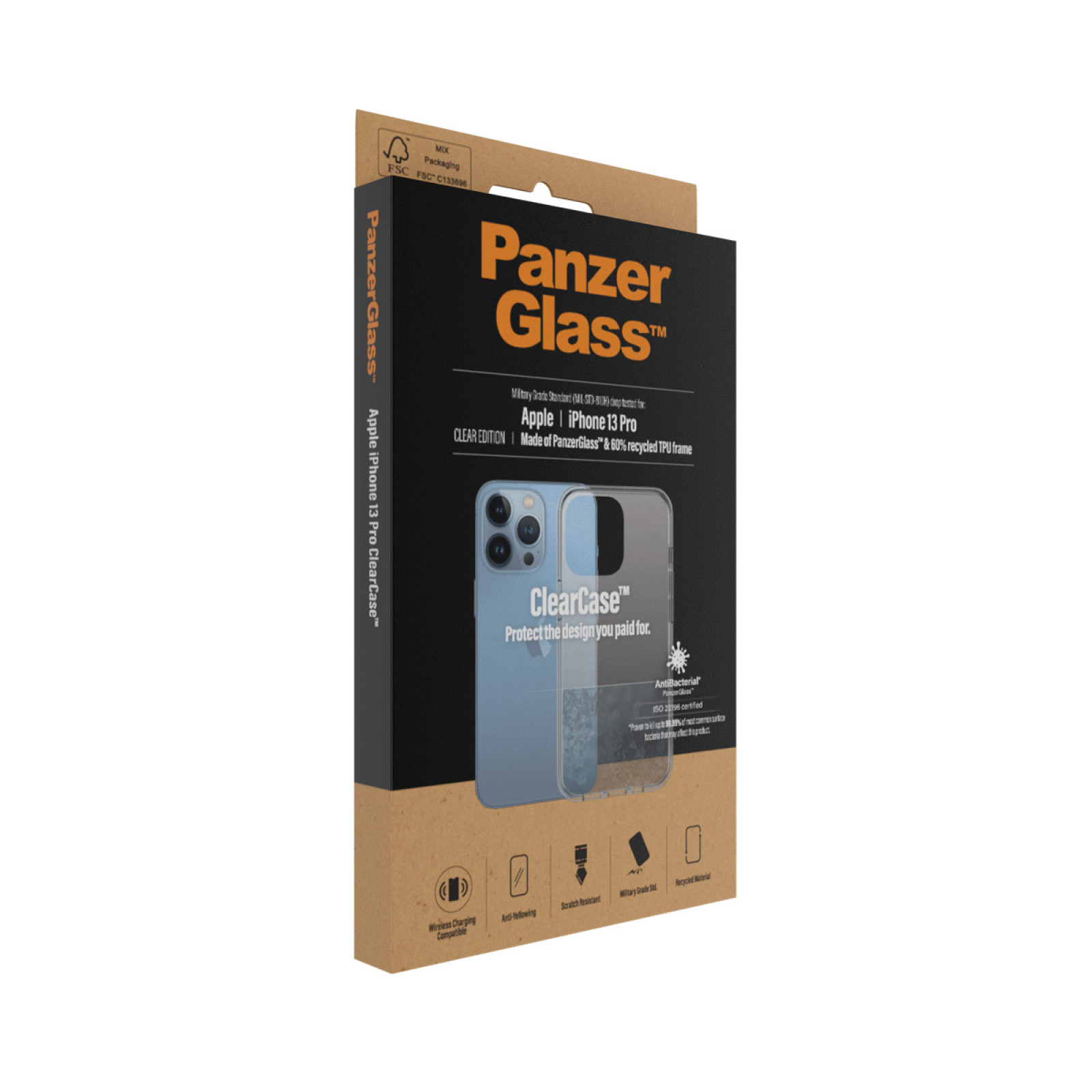 Гръб PanzerGlass ClearCase за Iphone 13 Pro  - Прозрачен