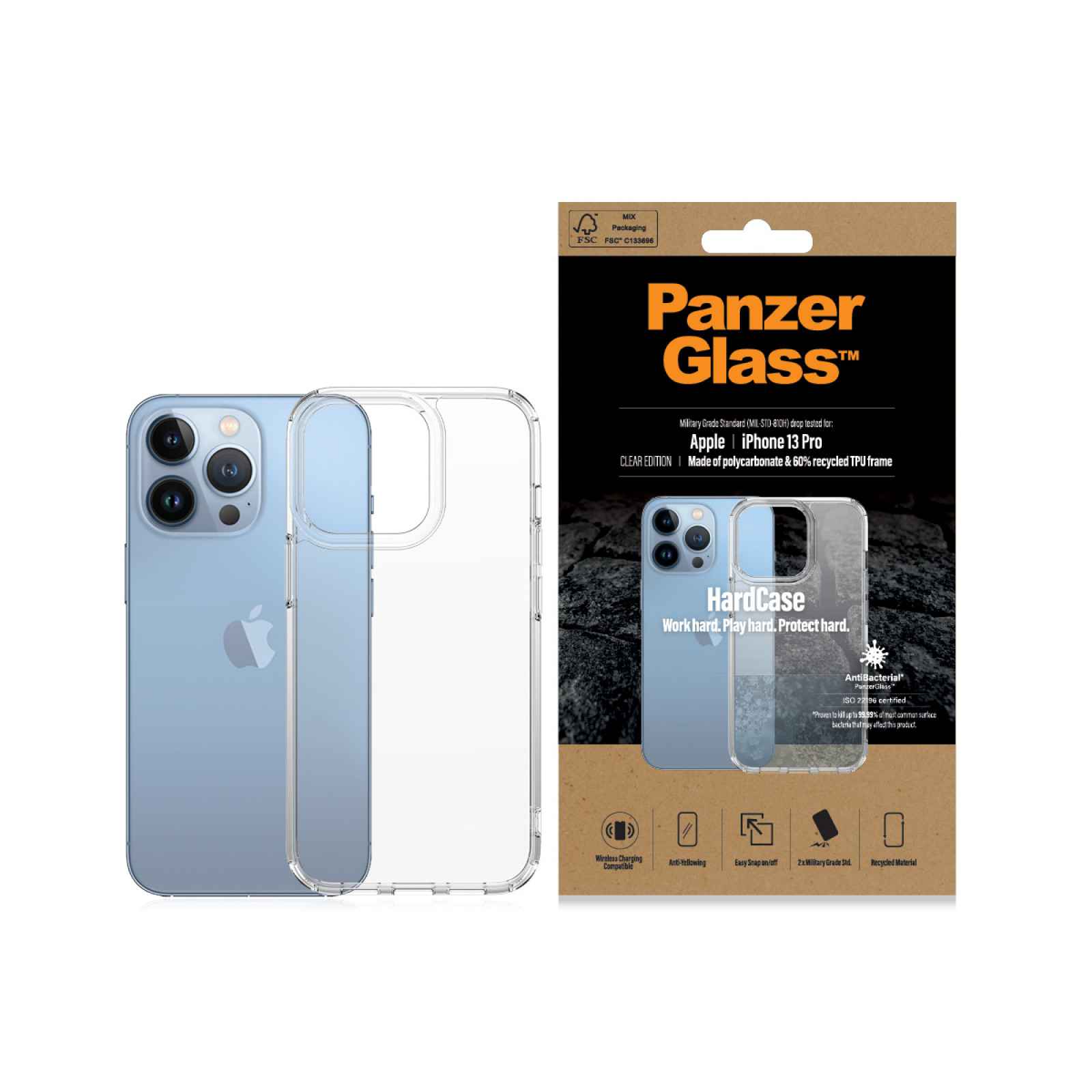 Гръб PanzerGlass HardCase за Iphone 13  Pro - Прозрачен