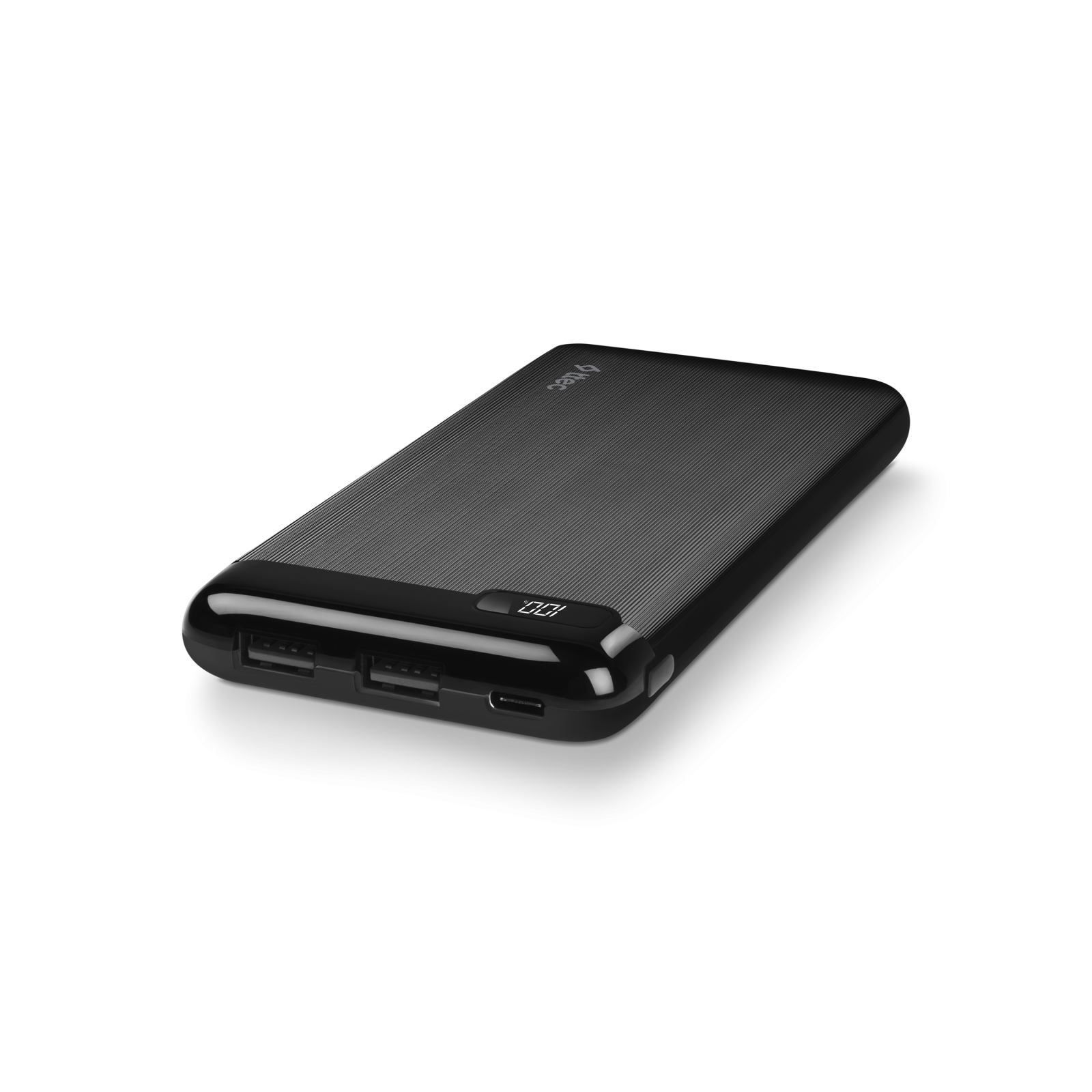 Външна батерия PowerSlim LCD 10.000 mAh Powerbank With  USB-C Input/Output - Черна